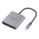 Onten 9175K 4 in 1 USB-C / Type-C to Dual HDMI + USB 3.0 + PD3.0 USB-C / Type-C Charging Port 4K HD Video Converter, 9175K